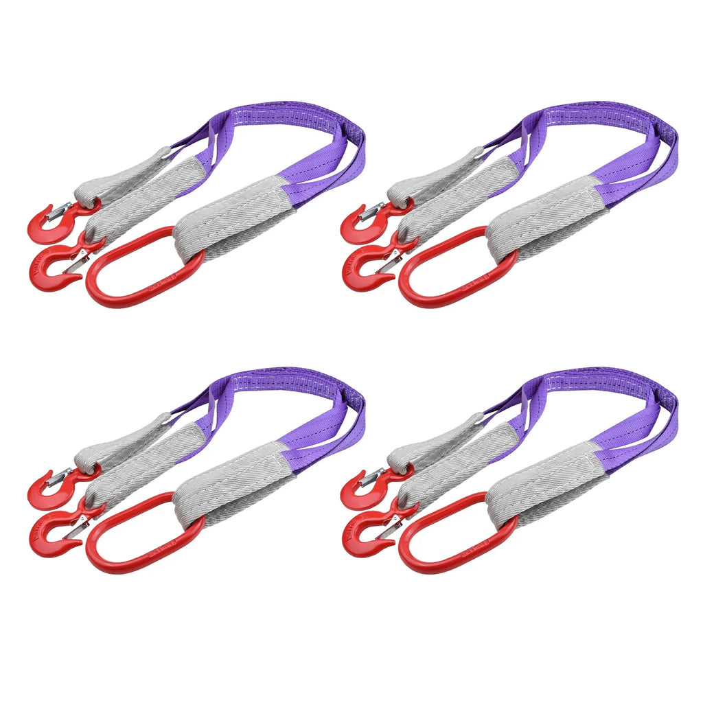 3.3/9.8/16.4FT Lifting Slings Straps with Hooks 4400LBS Pounds Capacity Polyester Bridle Sling,Heavy Duty Two Leg Rigging Strap