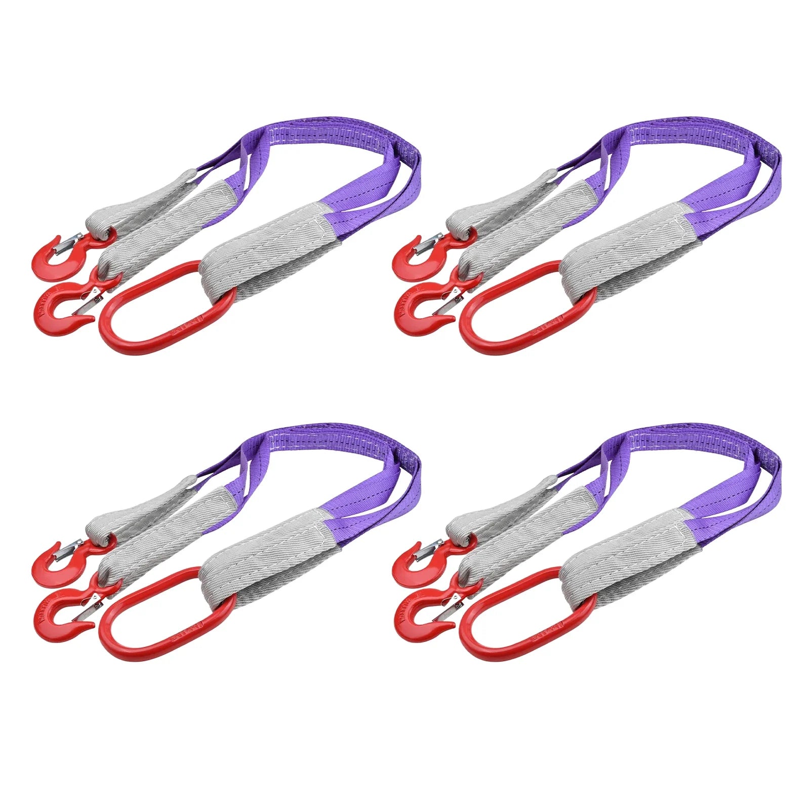 3.3/9.8/16.4FT Lifting Slings Straps with Hooks 4400LBS Pounds Capacity Polyester Bridle Sling,Heavy Duty Two Leg Rigging Strap