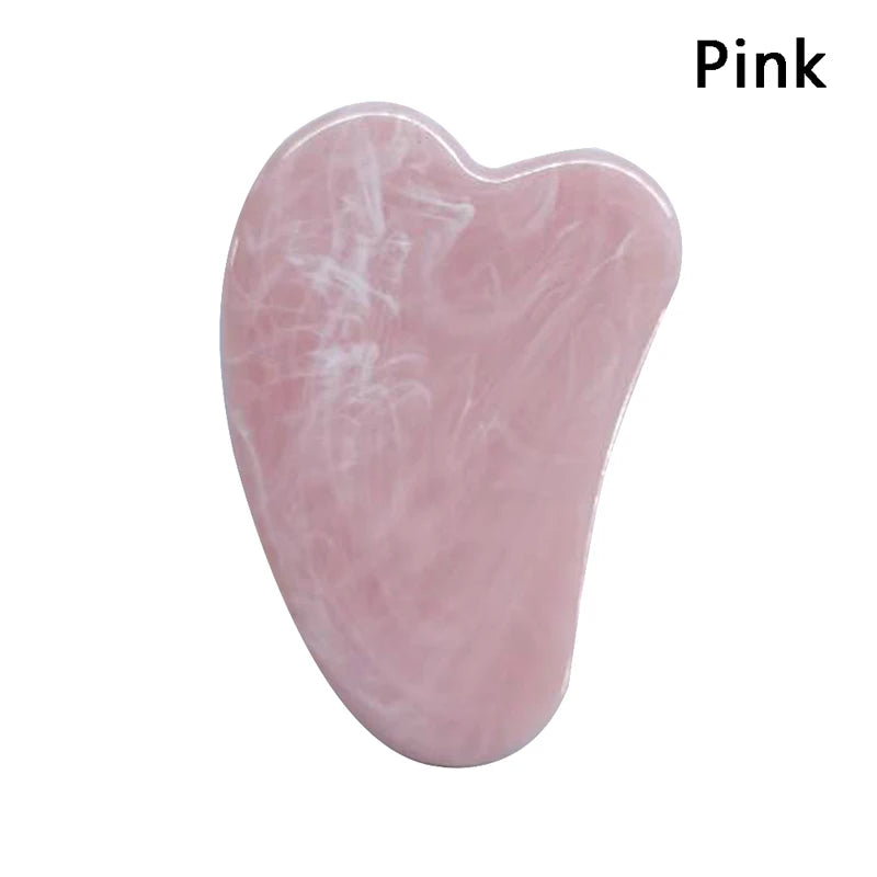 1pc Guasha Scraping Massage Scraper Face Massager Acupuncture Gua Sha Board Resin 7.8x5.4cm