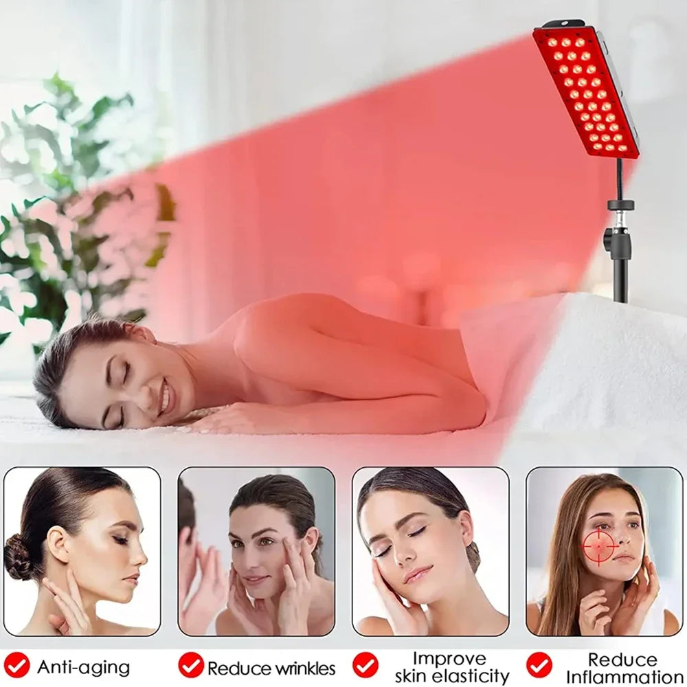 LED Red Light Therapy Lamp LED Infrared Light Therapy 660nm&850nm Near Infrared Light Device Full Body Pain Relief Skin Care