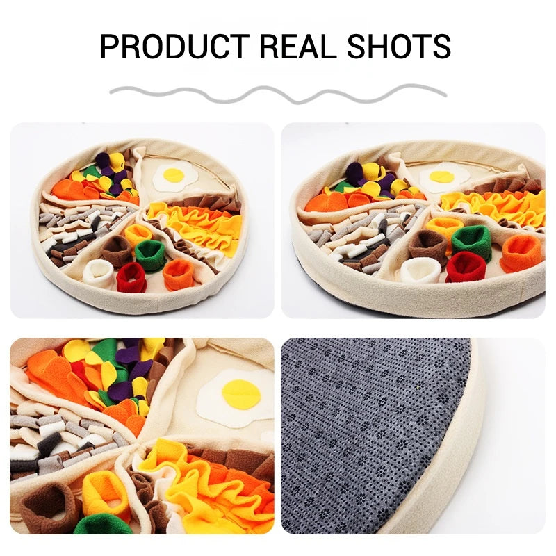 Interactive Dog Snuffle Mat For Small Medium Dogs Soft Durable Fleece With Squeaky Toy Slow Feeding Anti Anxiety Machine Wash