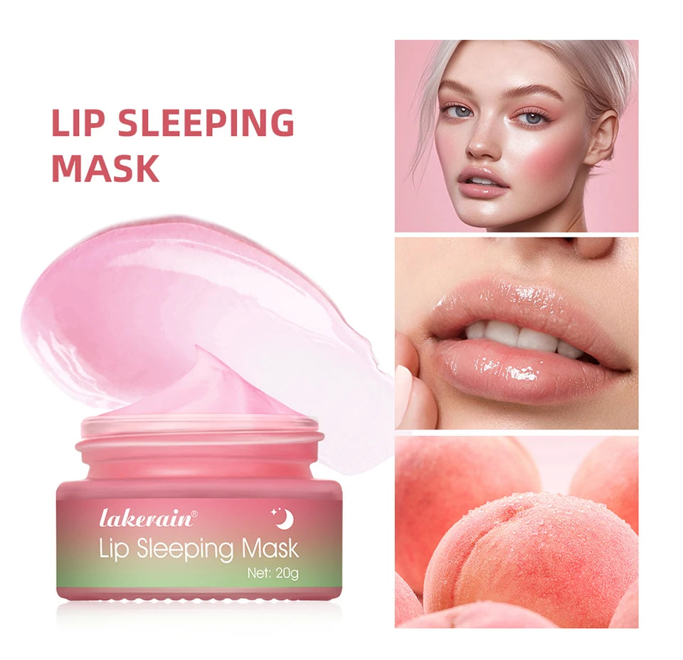 Lakerain Moisture & Collagen Booster Lip Sleeping Mask - Treatment to Restore, Hydrate & Plump Dry Chapped Lips