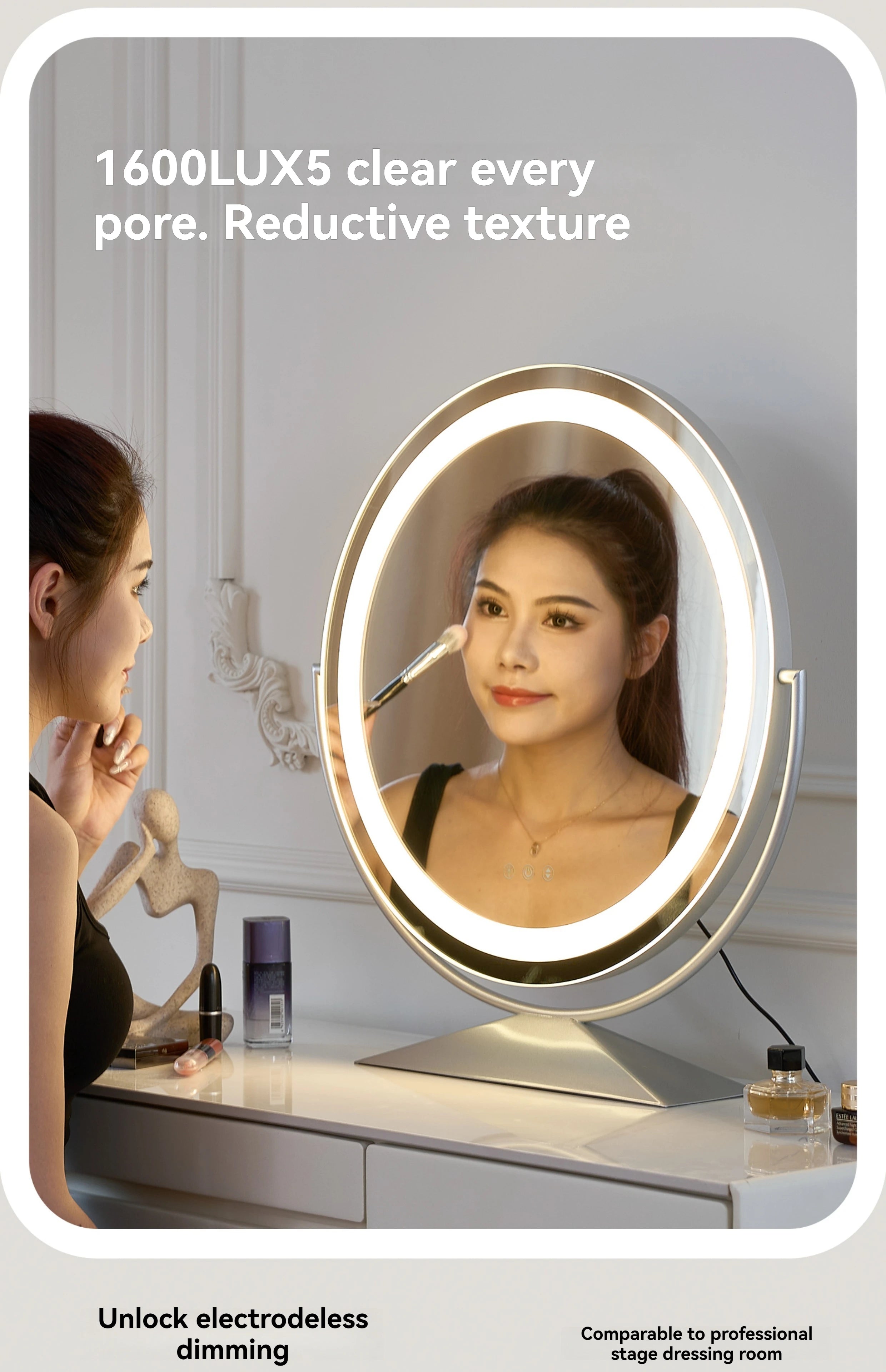 Beauty Mirror Smart Circle Internet Celebrity Bedroom Mirror Makeup Mirror Makeup Mirror Makeup Mirror Home Desktop