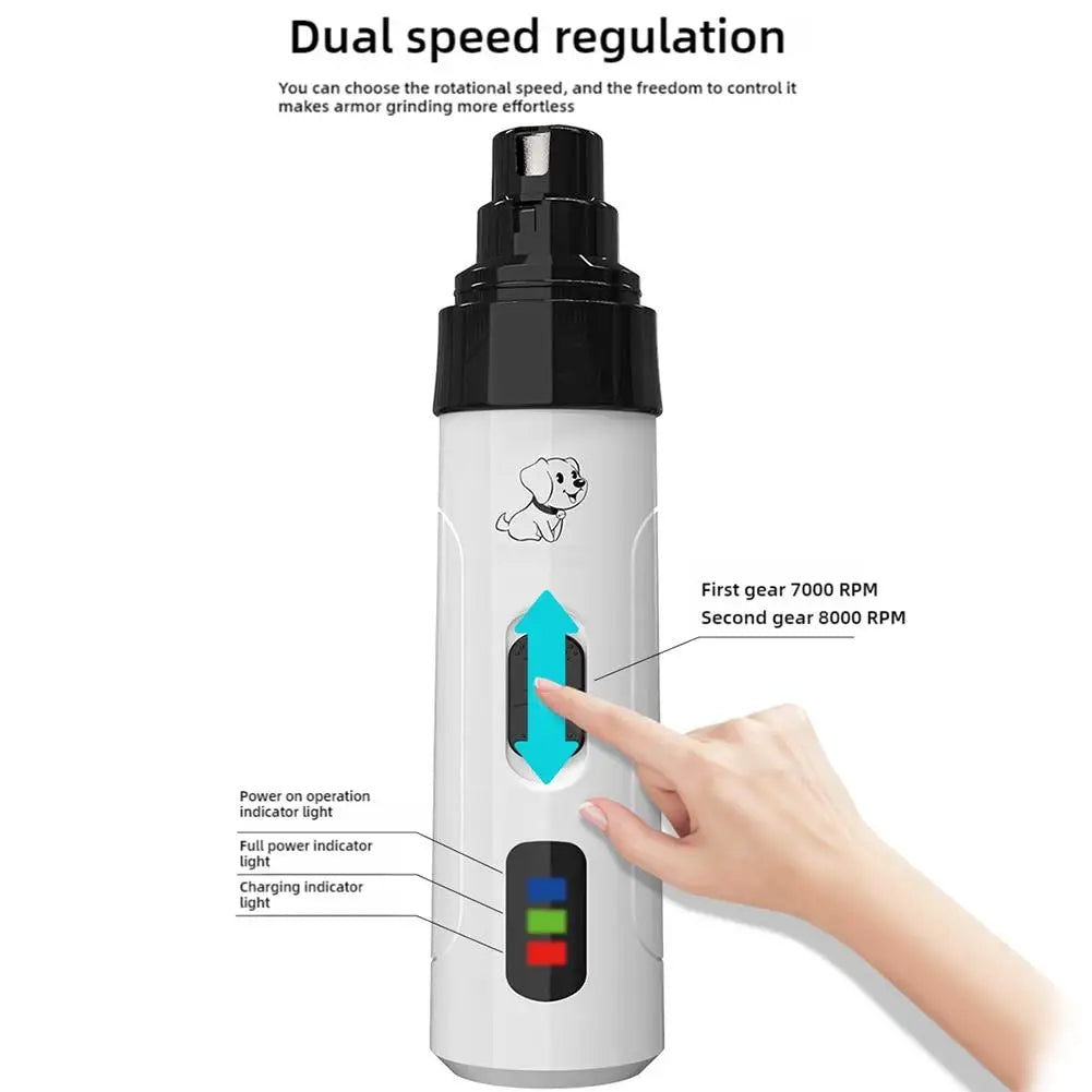 Painless Electric Dog Nail Grinder for Small Large Dog Cat Nail Clippers Pet Paws Nail Grooming USB Charging Trimmer Pet Supplie