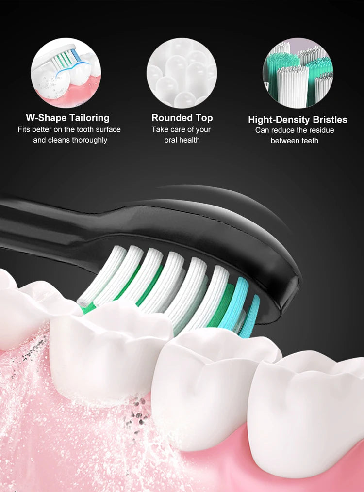 Sonic Electric Toothbrush Smart Ultrasonic Dental Teeth Whitening Rechargeable Adult Tooth Brush Sarmocare S100 With8 Brush Head