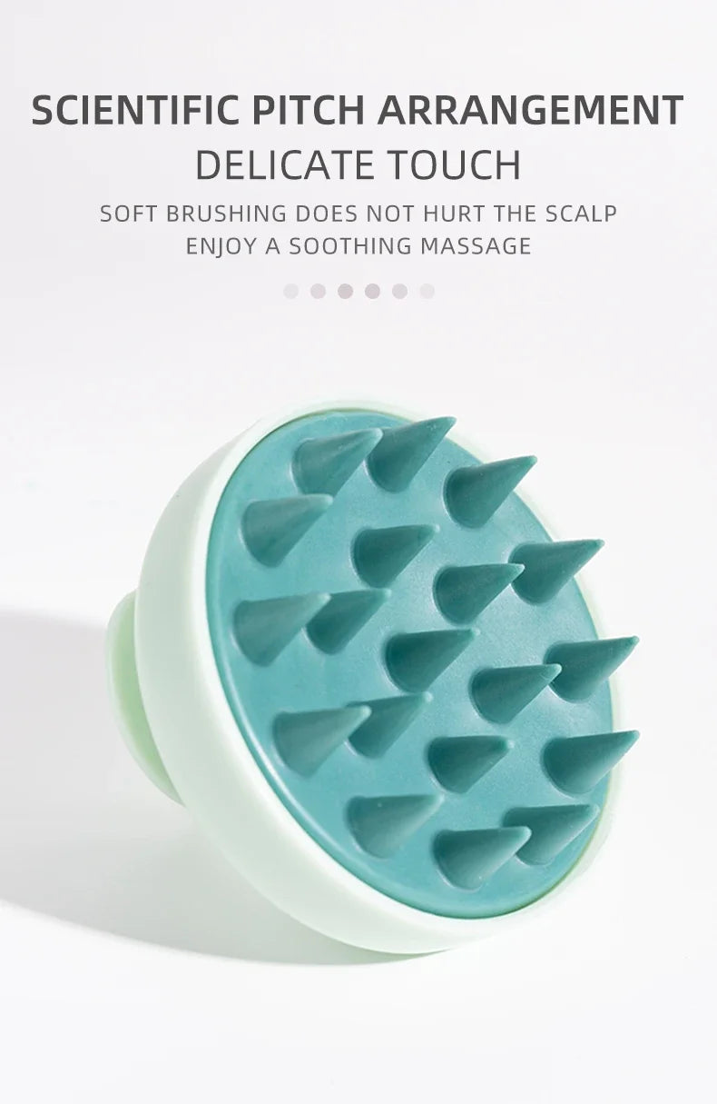2-in-1 Silicone Scalp Massager & Shampoo Brush - Painless Hair Growth Stimulator for Shower, Gentle Head Spa Tool