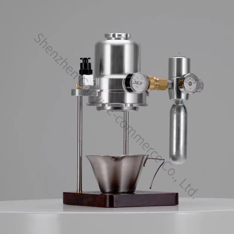 New Portable Manual Espresso Coffee Maker, Mini Air Pump Pneumatic Machine for Camping Office Home, Compact Metal Body