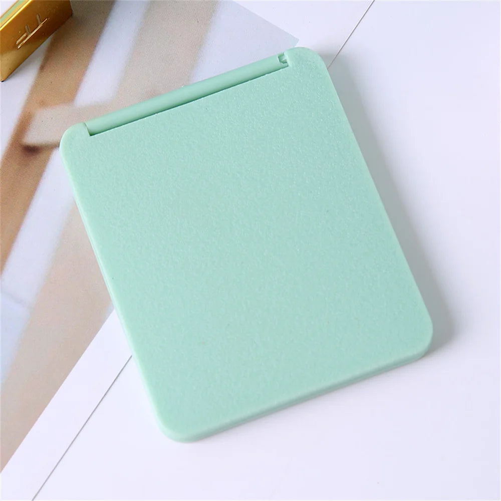 Folding Makeup Mirror High-quality Portable Makeup Mirror Single-side Creative Women Solid Color Makeup Mirror