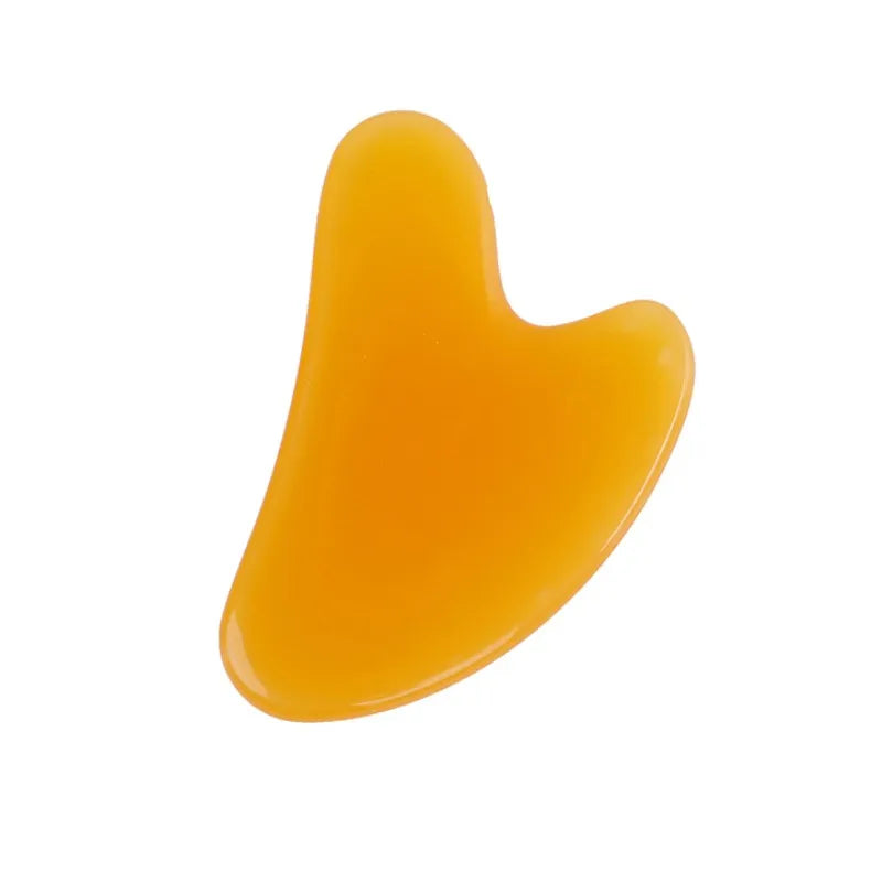 1pc Guasha Scraping Massage Scraper Face Massager Acupuncture Gua Sha Board Resin 7.8x5.4cm