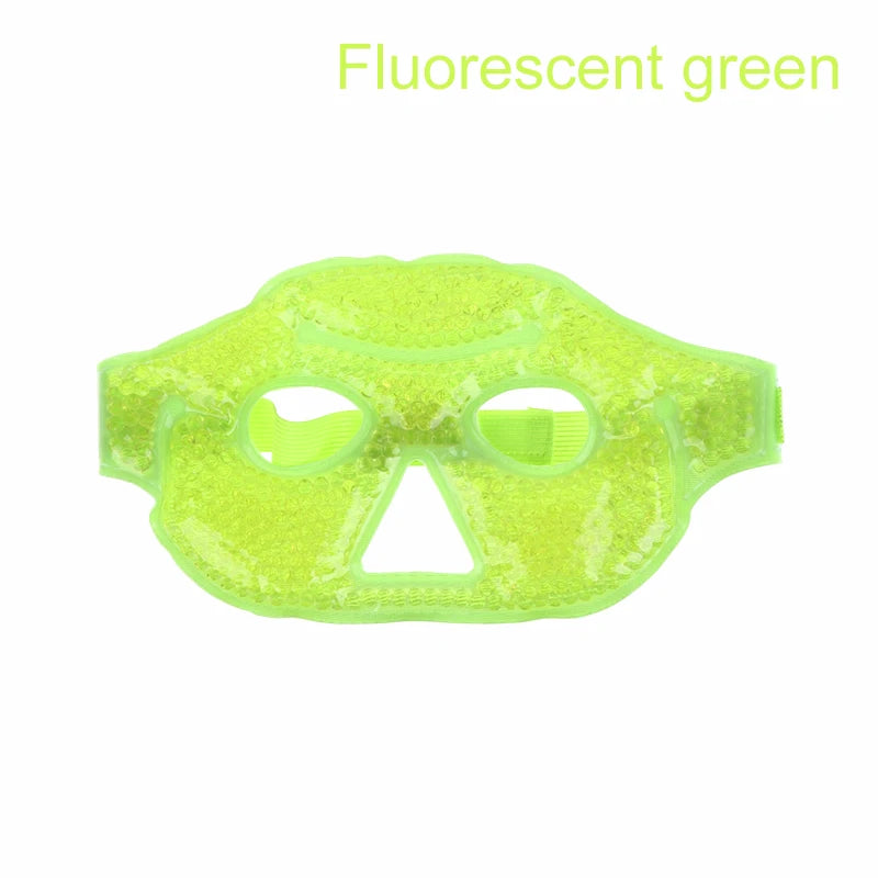 Reusable Cooling Eye Mask with Gel Beads - Visible Cold Compress for Puffy & Dry Eyes, SPA Care Essential