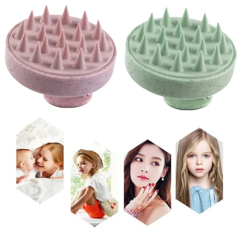 Scalp Scrubber Shampoo Brush Massager Clean Scalp Comb With Handle Hair Washing Brush Scalp Exfoliator Brush Head Scrubber Tools