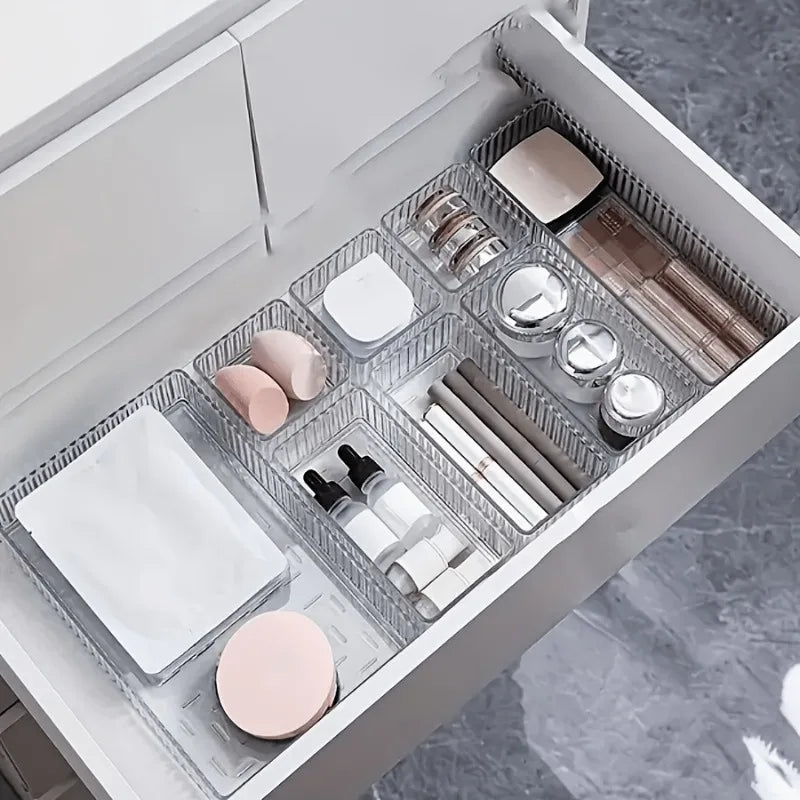 5 PCS Cosmetics Storage Box Built-In Drawer Organize Box the Table Suitable for Beauty Office Stationery Miscellaneous Storage