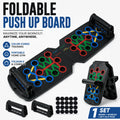 Foldable Push Up Board, Multi-Function Home Fitness Training System with Non-Slip Handles for Chest, Shoulders, Back and Triceps