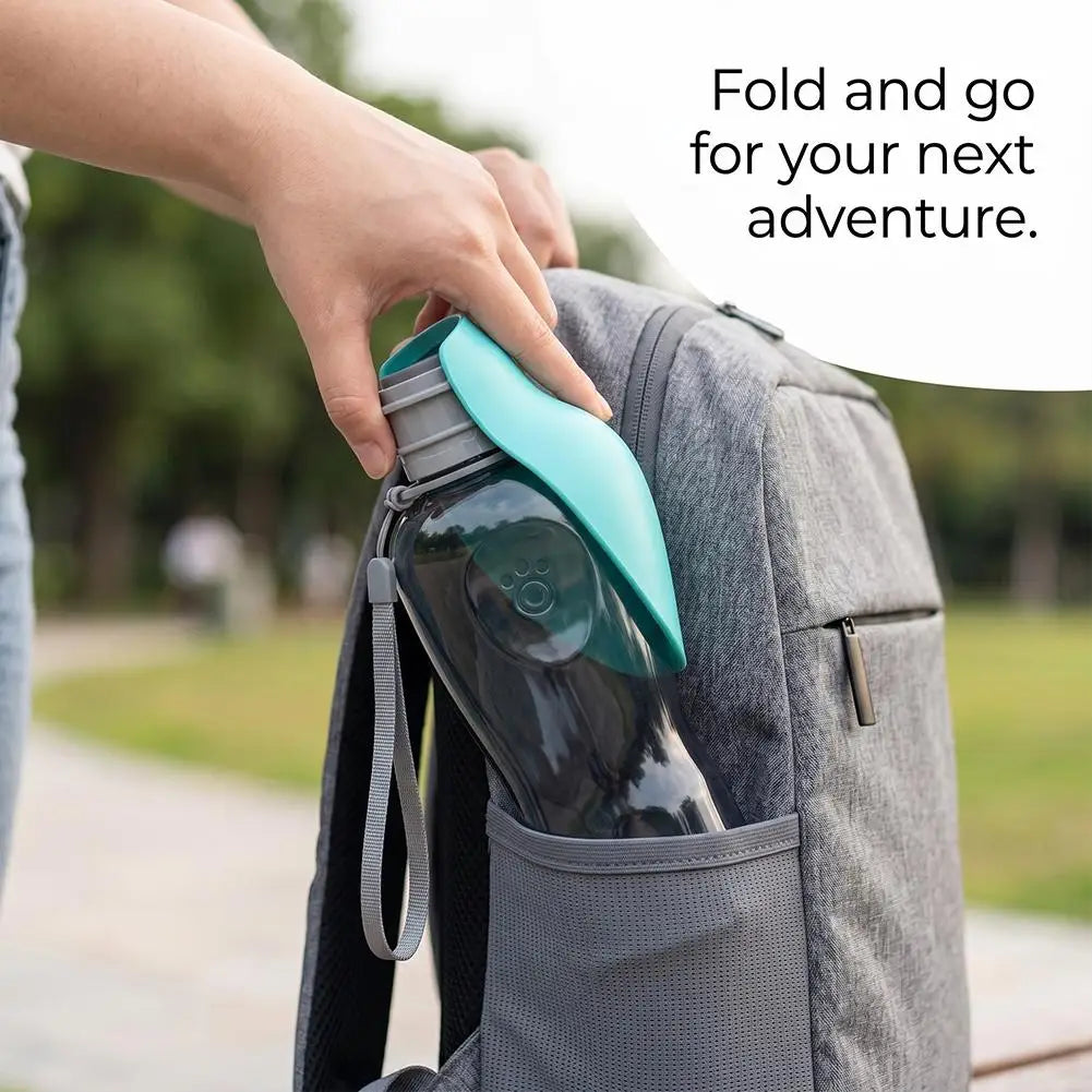 Portable Dog Water Bottle Pet Travel Collapsible Bowl Outdoor Hiking Large Capacity Puppy Kitten Drinking Dispenser Leakproof Bo