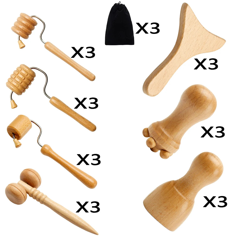 Face Massager Wood Therapy Facial Lifting Maderoterapia Gua Sha Wrinkle Remover Skin Scraper Anti Cellulite Neck Lift Tool