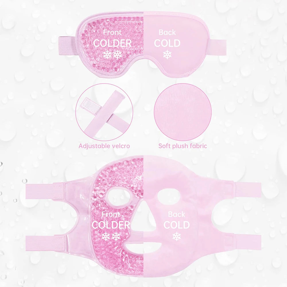 Colding Ice Face Mask and Cooling Eye Mask for Puffy Eyes Relief Gel Eye Mask Cool Face Ice Masks for Dark Circles Sleeping