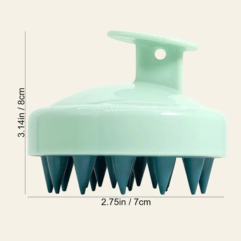 Plastic Silicone Massage Comb Scalp Scrubber Exfoliator Waterproof Soft Silicone Bristles Easy Foaming Head Massage Brush