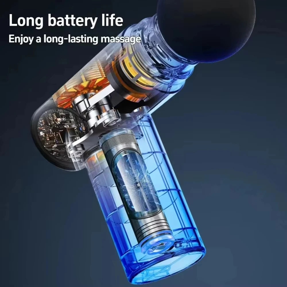 Mini Massage Gun USB Rechargeable Fascia Muscle Relaxation Vibration Body Slimming Fitness Neck Back Pain Relief Device
