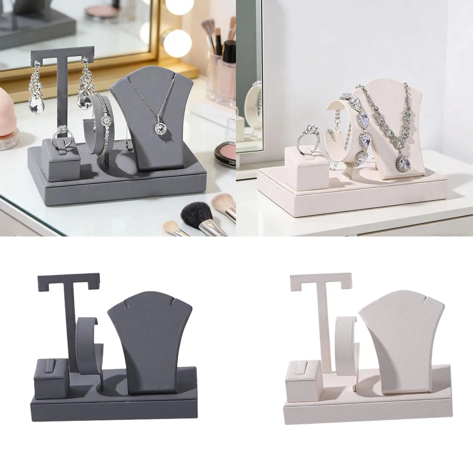 Jewelry Organizer Storage Box Display Tray Holder for Showcasing Bracelets Necklaces Rings Earrings in Retail Shop