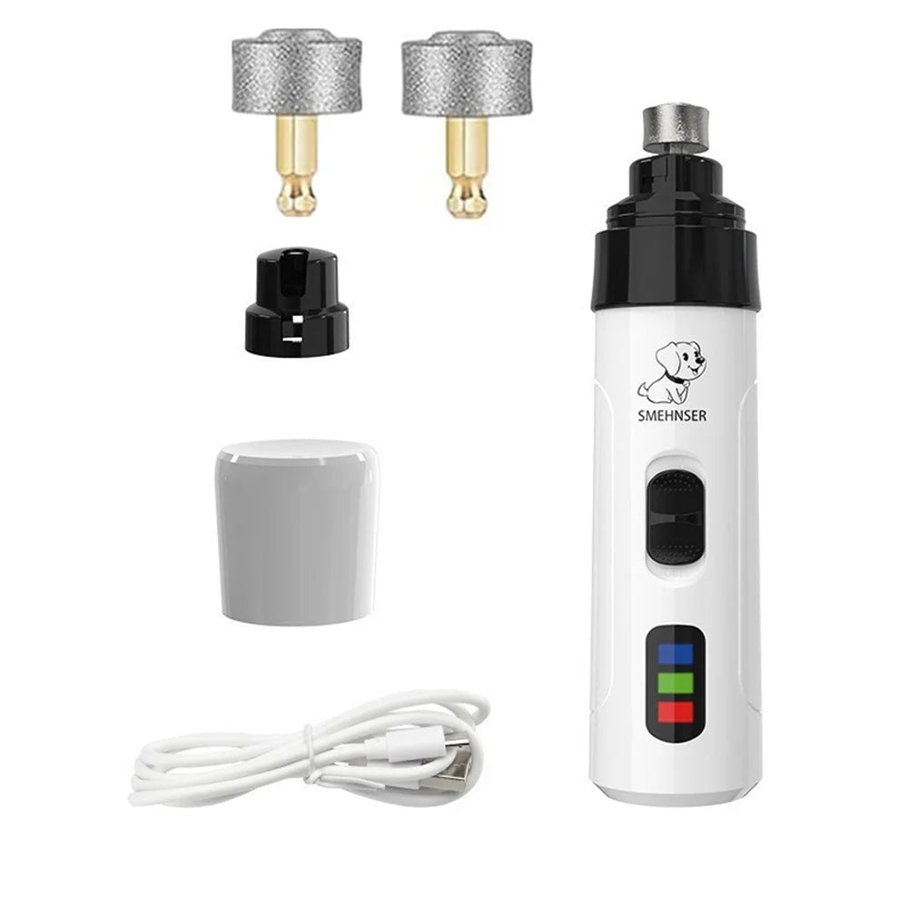 Pet Cat Nail Grinders Pet Nail Clippers LED Quiet Electric USB Charging Rechargeable Pet Dog Paws Nail Grooming Trimmer Tools
