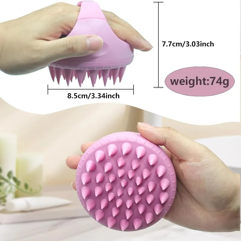 WANMEI Scalp Scrubber, Shampoo, Brush, Massager, Clean Scalp, Comb, Handle, Shampoo Brush, Scalp Exfoliating Brush, Massage Comb