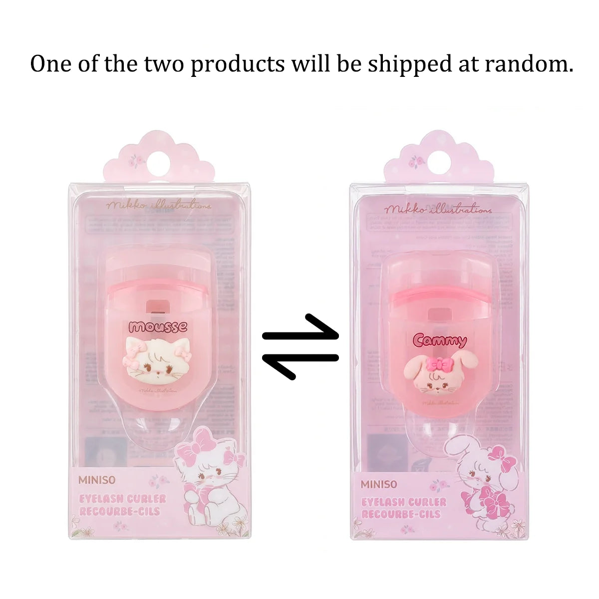 MINISO MIKKO Series Portable Curling Eyelash Curler Makeup Tool Eyelash Curler Eyelash Tool Eyelash Curler