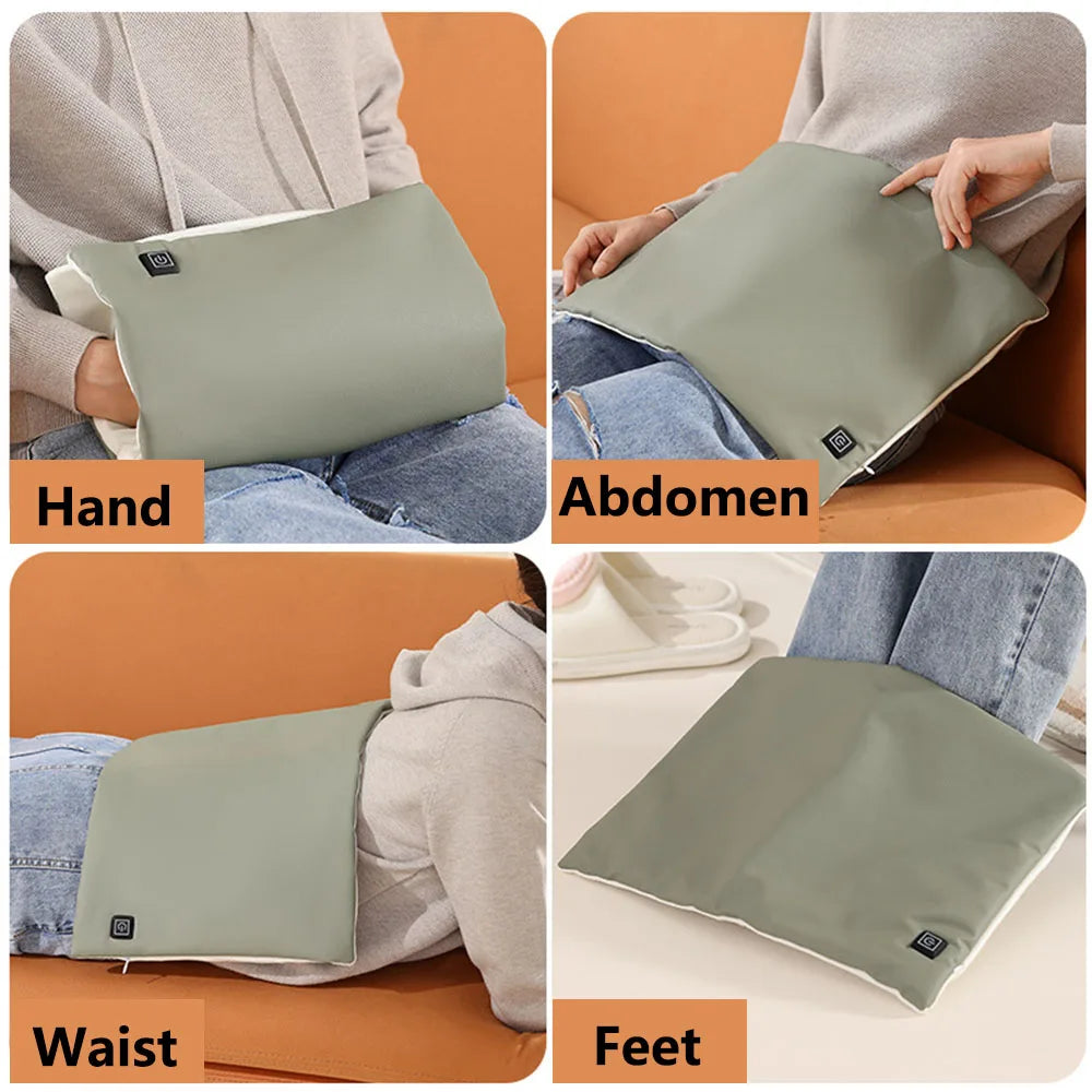 Rechargeable Hand Warmer Portable Heated Pad Outdoor Electric Double-sided Heating Hand Warmer For Camping Travel Winter Gift