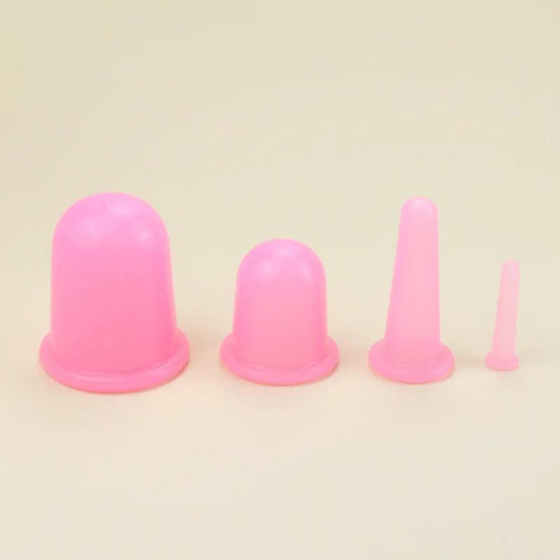 Silicone Vacuum Cupping Massage Jars Anti Cellulite Massage Facial Suction Cups Face Neck Lift Skin Scraping Guasha Anti Wrinkle