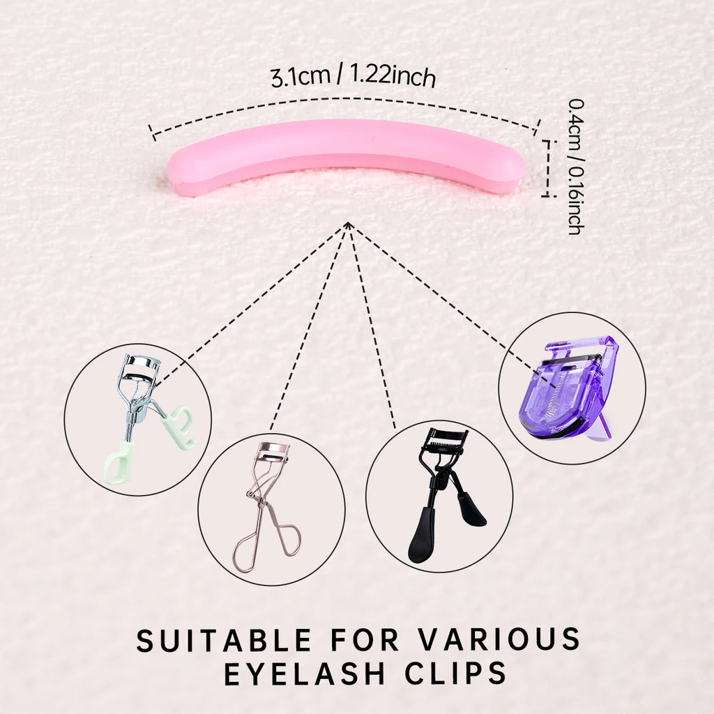 30pcs Silicone Rubber Strip for Eyelash Curler, Soft Silicone Replacement Pad for Eyelash Curler, Universal Eyelash Curler.