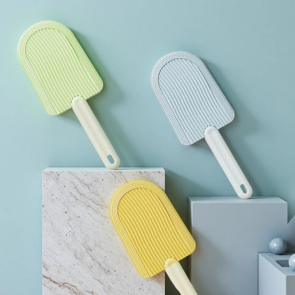 Dual-Sided Pet Grooming Brush: Detangling & Shedding Tool on One Side, Gentle Massage Bristles on the Reverse - for Pets