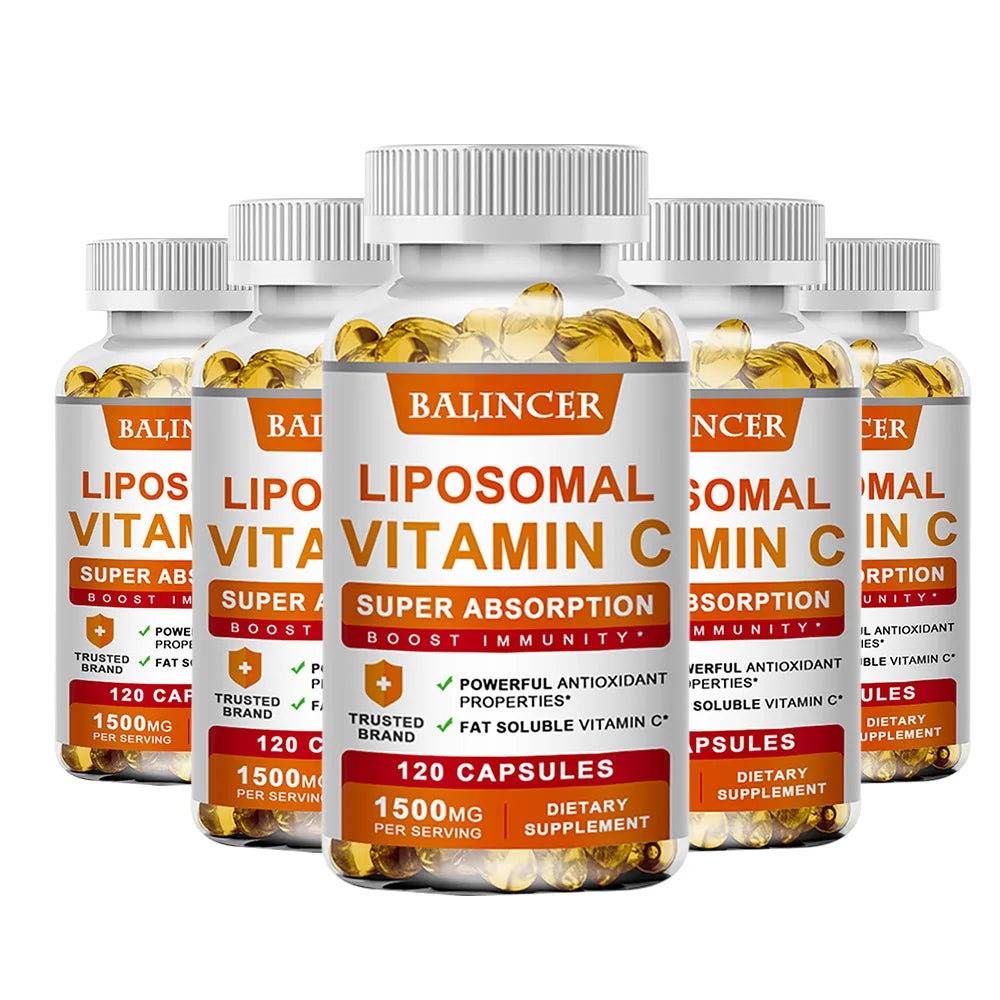 Liposomal Vitamin C 1500mg, High Absorption Fat-Soluble Ascorbic Acid, Immune Support, Collagen Booster & Antioxidant Supplement