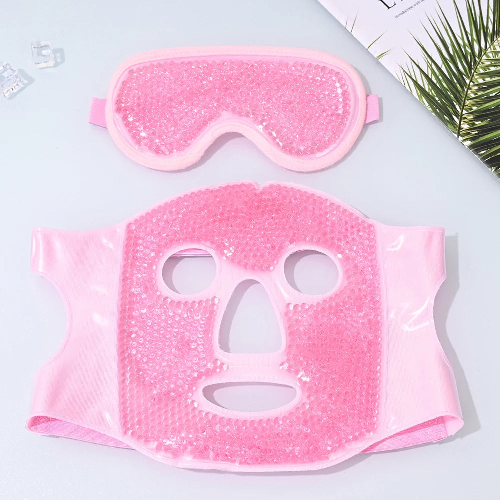 Colding Ice Face Mask and Cooling Eye Mask for Puffy Eyes Relief Gel Eye Mask Cool Face Ice Masks for Dark Circles Sleeping