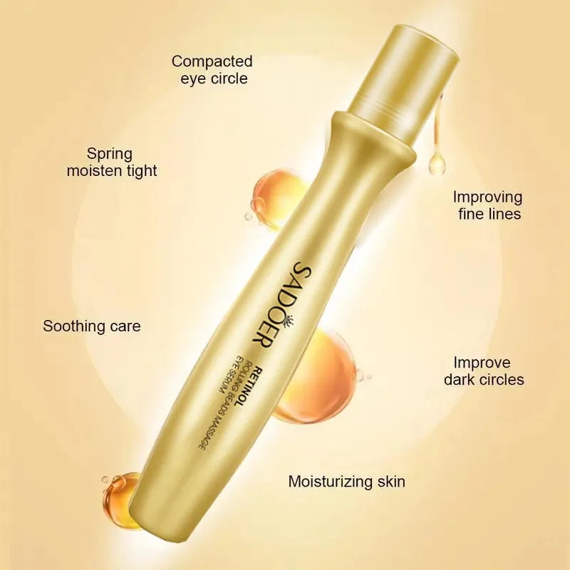 Gold Bright Eye Roller Eye Cream Hydrating Moisturizing Eye Serum  Care Dark Circles Removal Anti Bags