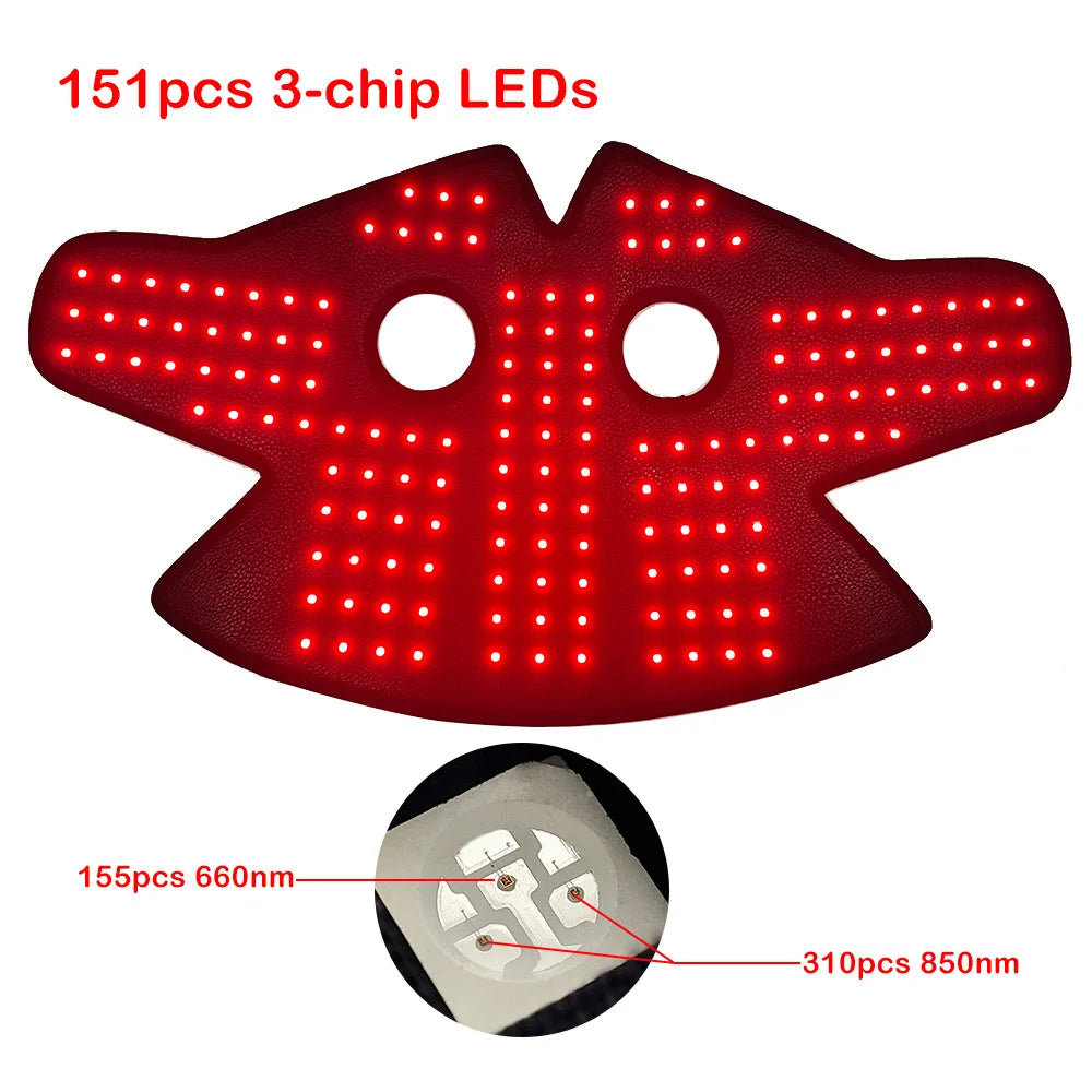 Red Light Therapy for Horses Head,Wearable Infrared Light 660&850 nm Device for Wrap Equine Head Injuries Recovery,Pain Relief