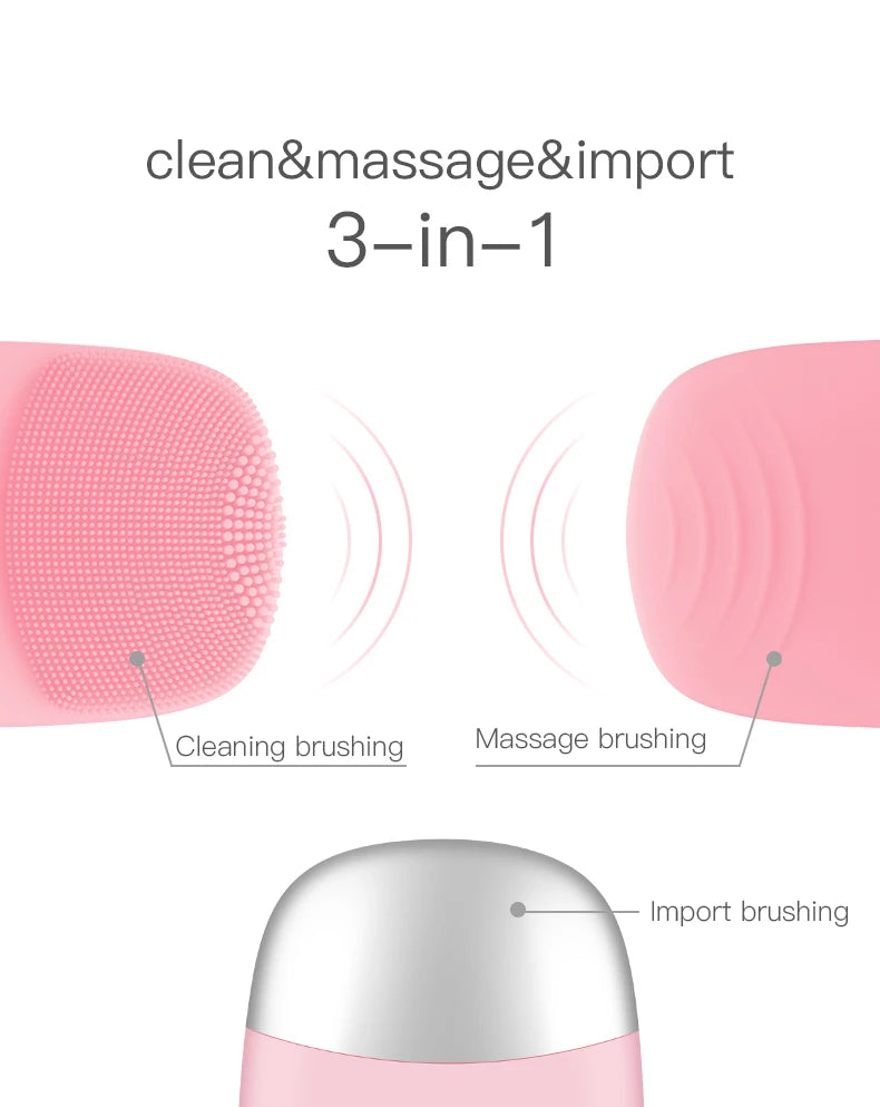 Electric Face Cleansing Brush Sonic Electric Facial Cleanser Facial Cleansing Brush Skin Scrubber Skin Massager Skin Care Tools