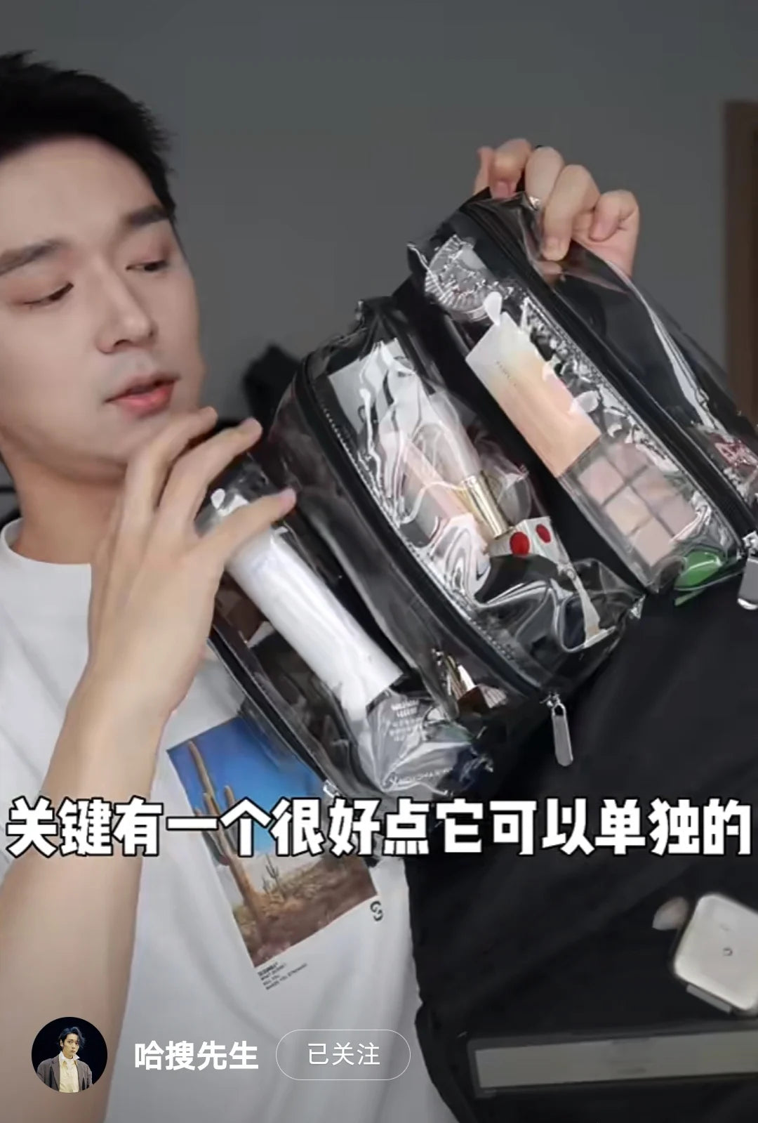 Foldable Makeup Bag Cosmetic Organizer Professional Makeup Artist Touch Up Bag