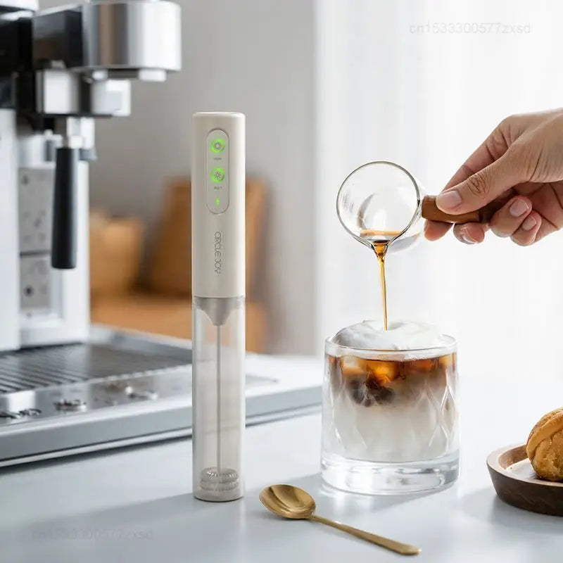 Electric Milk Frother for Home Portable Mini Coffee Milk Frother Whisk for Cooking Egg Mixture Stirrer Kitchen Accessories