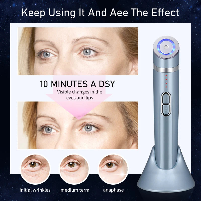 Eye Beauty Instrument  Anti Aging Device Puffiness Dark Circles Fine Lines Wrinkles Removal Device Skin Care Eyes Massager