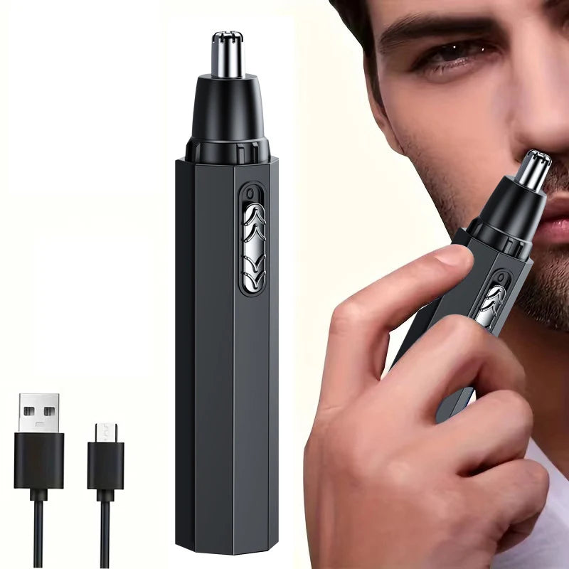 Black Electric Nose Hair Trimmer Ear and Nose Hair Trimmer Professional Painless Nose Hair Trimmer For Men and Women
