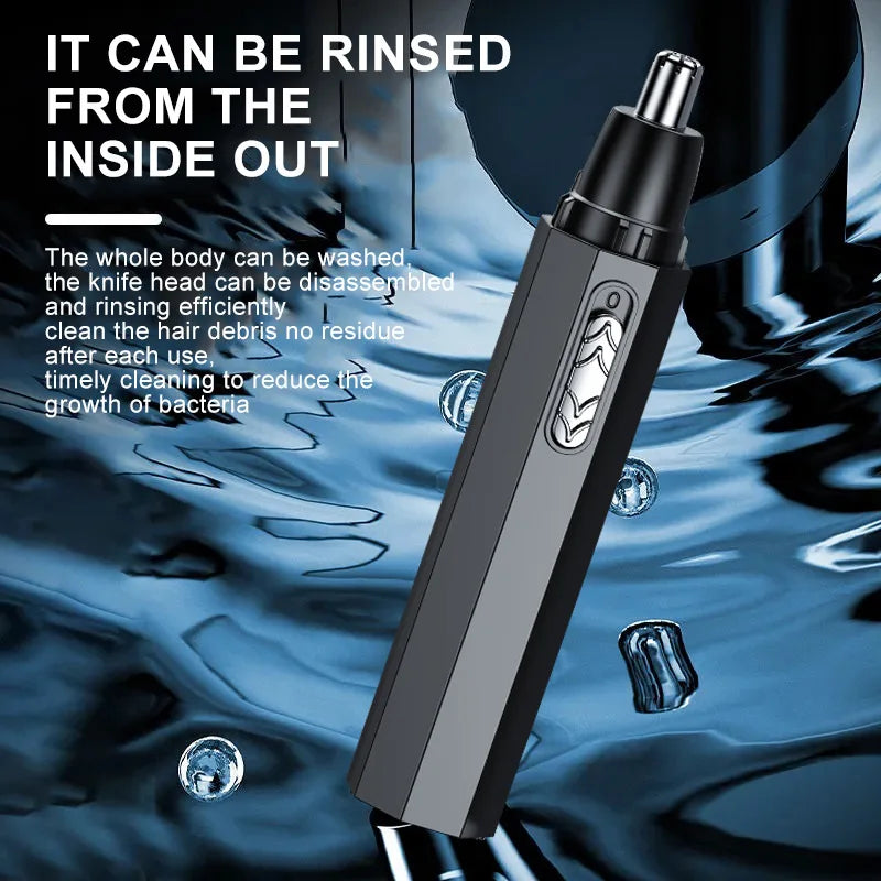 Black Electric Nose Hair Trimmer Ear and Nose Hair Trimmer Professional Painless Nose Hair Trimmer For Men and Women