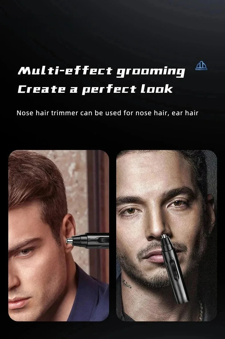 Black Electric Nose Hair Trimmer Ear and Nose Hair Trimmer Professional Painless Nose Hair Trimmer For Men And Women