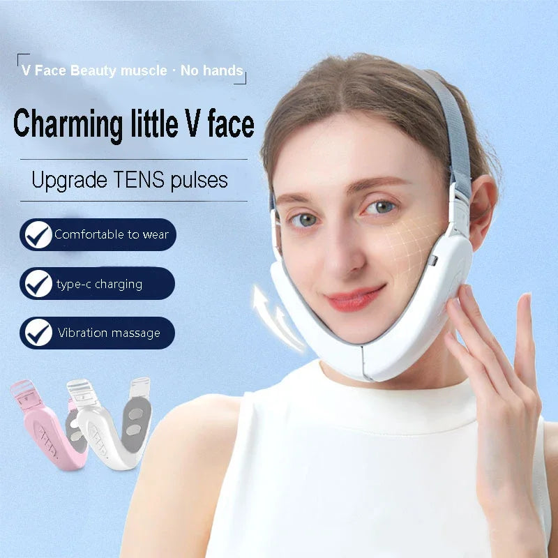 Ems Micro-Current Face Slimming Instrument Tighten Double Chin Face Slimming Facial Beauty Instrument