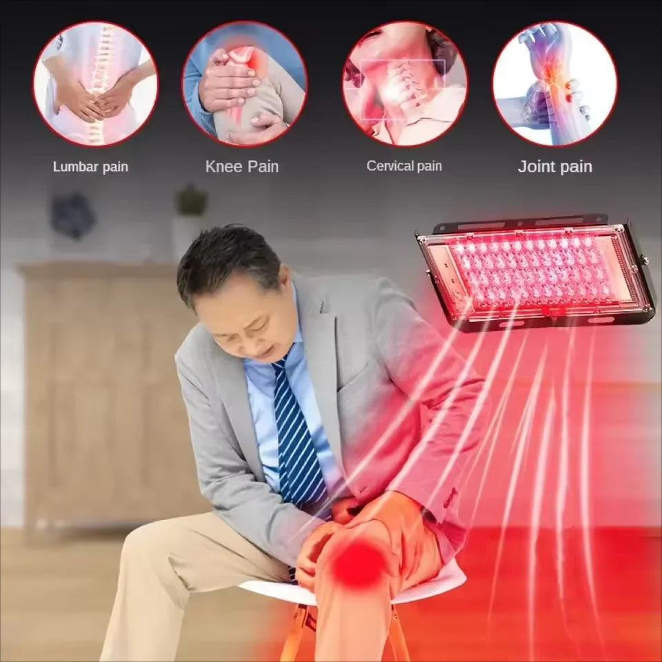 96 LEDs Red Light Therapy Lamp Infrared Light Therapy with Stand 660nm & 850nm NIR Light Device for Body Pain Relief Skin Care