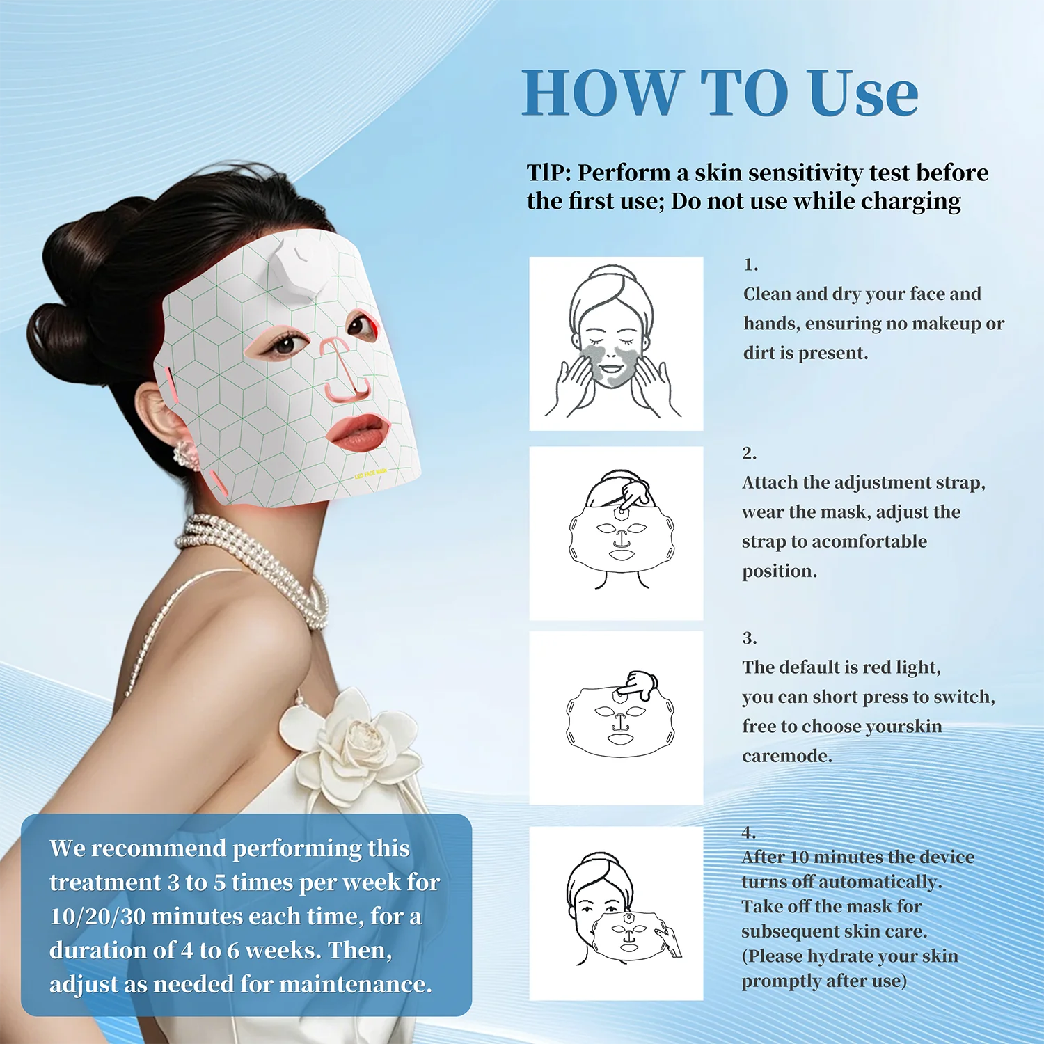 New JVV 7-Color LED Red Light Phototherapy Rejuvenation Mask LED Red Light Infrared Silicone Soft Mask Skin Care Device