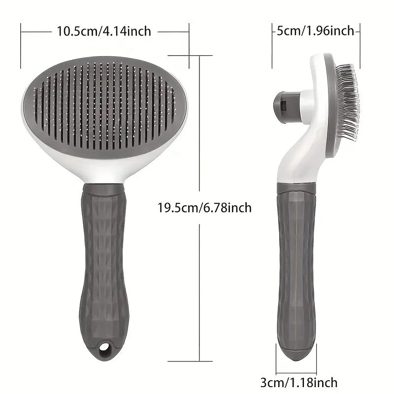 One-Click Pet Grooming Comb Automatic Self Cleaning Slicker Brush Effortless Floating Hair Removal Tool for Dogs Cats 2026
