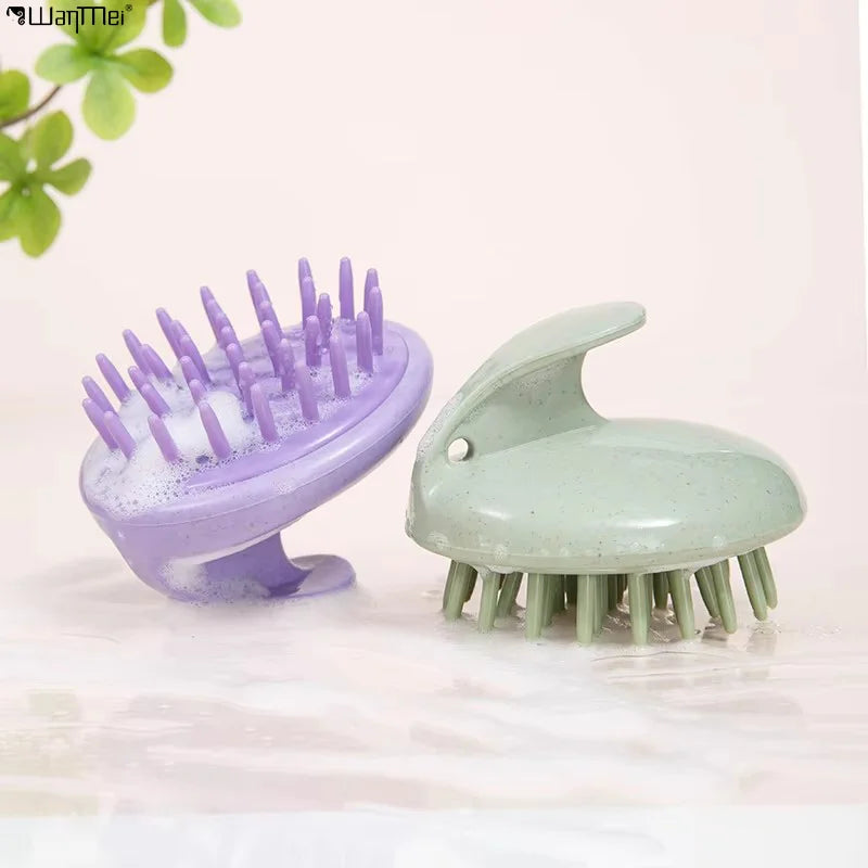 Scalp Care Shampoo Brush Soft Silicone Hair Scrubber Ergonomic Hair Washing Brush for Deep Clean Scalp Massage