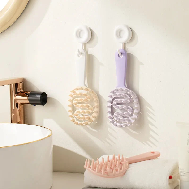 Shampoo Hair Brush Hair Massage Scalp Combs Head Washing Brush Long Handle Dry And Wet Brush Shower Spa HairdressingTool Girls