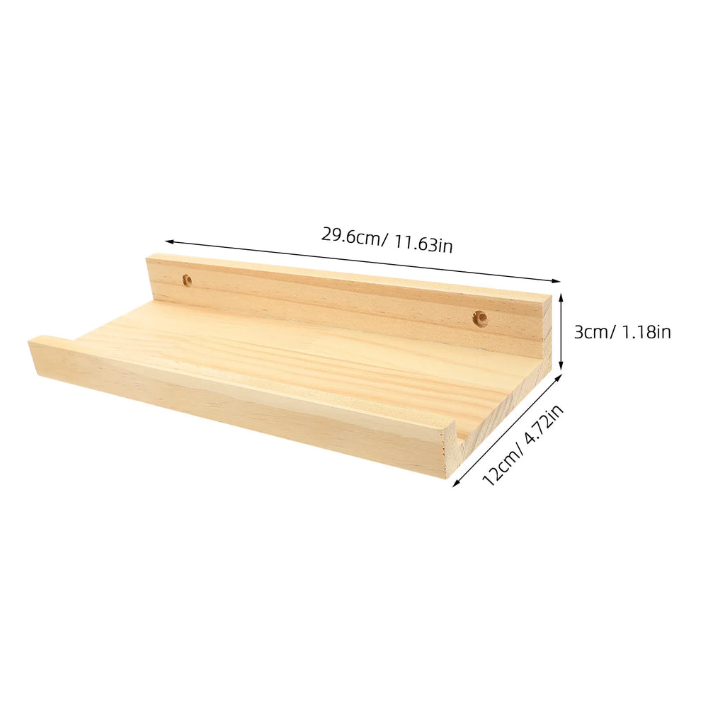 Wooden Wall Shelf Small Floating Shelf for Bedroom Bathroom Living Room Decorative Storage Rack Small Floating Shelves