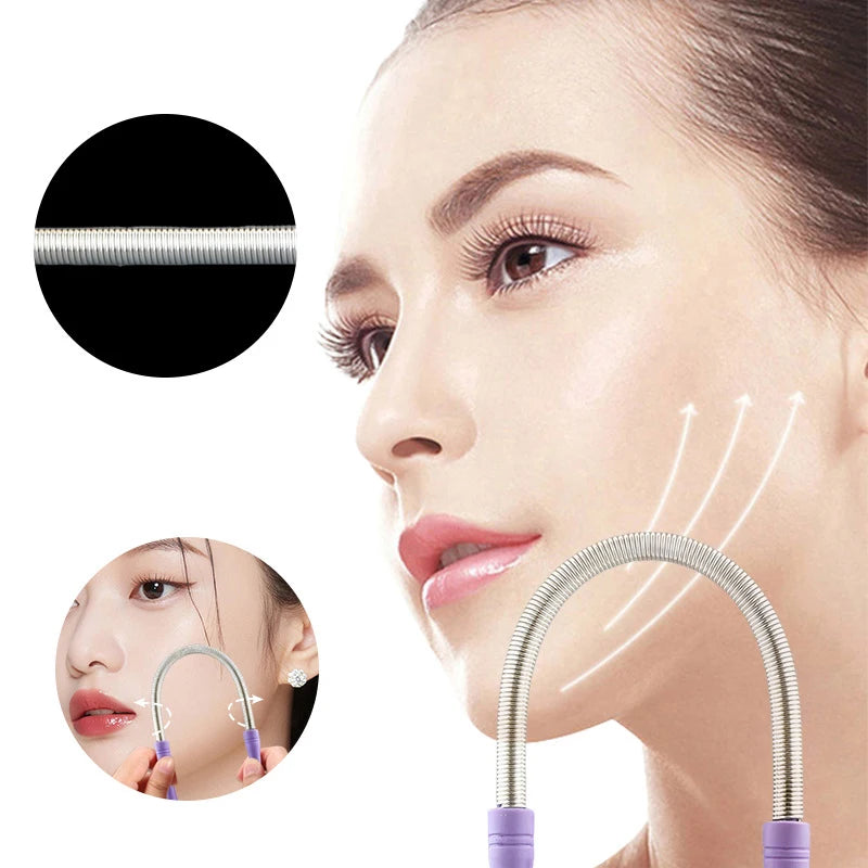 Facial Hair Remover For Women.Remove Unwanted Hair On Upper Lip Chin Face Or Neck U-shape Remover Spring For Unsightly Hair