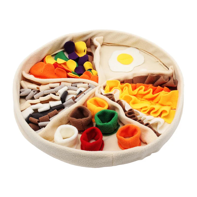 Interactive Dog Snuffle Mat For Small Medium Dogs Soft Durable Fleece With Squeaky Toy Slow Feeding Anti Anxiety Machine Wash